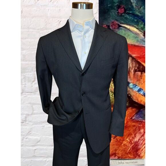 John Varvatos Other - John Varvatos Collection 44R Dark Gray Micro Stripe Blazer Sport Suit Jacket